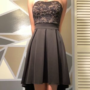 Black high-low dress